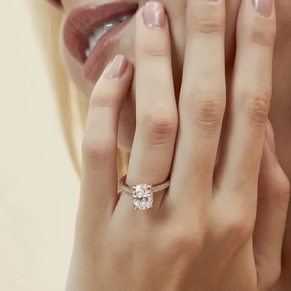 3 Carat Rose Gold Engagement Ring